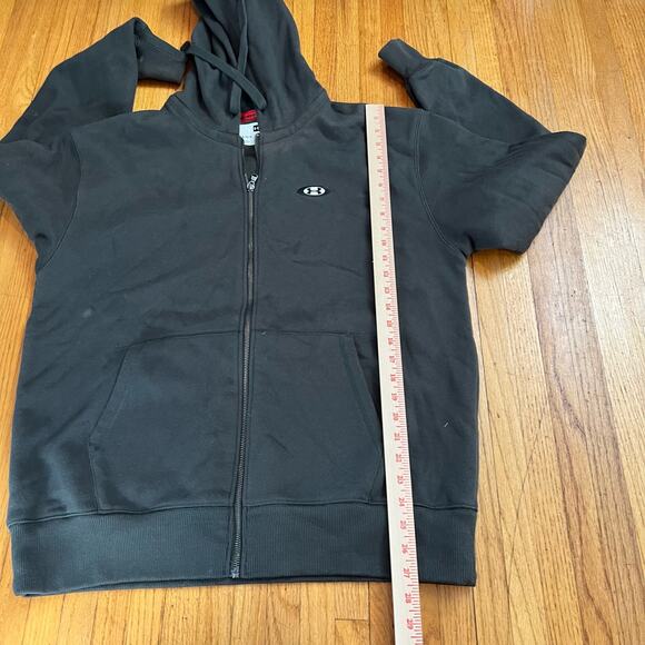 Under Armour Hoodie Mens Large Rival Fleece Full Zip 1345588 Green Sweatshirt - Picture 8 of 8